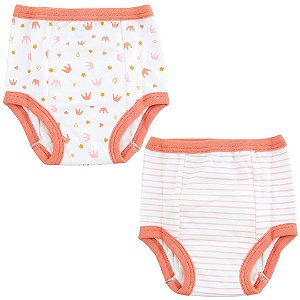 Calcinha de Desfralde Buba 2 Unidades Princesa P Laranja