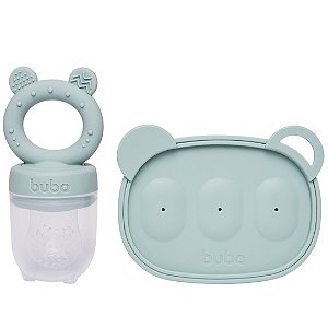 Kit Porta Frutinhas Buba Forminha Em Silicone Verde