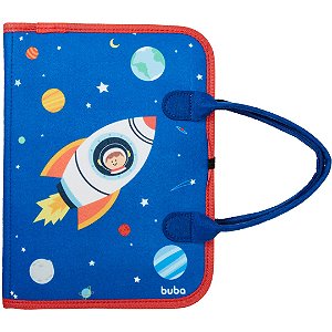 Livro de Atividades Em Feltro Buba Astronauta Azul