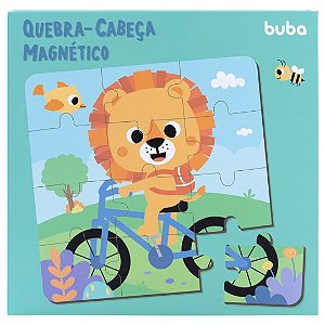 Jogo de Encaixe Buba Quebra Cabeça Magnético Zoo Colorido