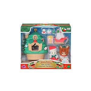 Casa Da Arvore De Natal Bebê Mamãe Noel Sylvanian Families