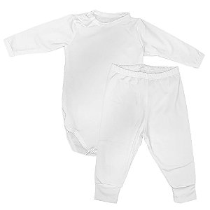 Conjunto Térmico Hug Body Longo e Calça Kids Branco