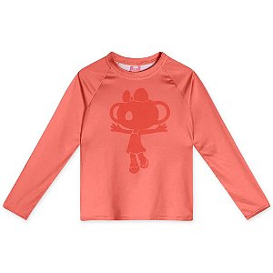 Blusa Lilica Ripilica Proteção Manga Longa Solar Laranja