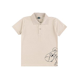 Camiseta Gola Polo Tigor T Tigre Logo Vazada Cinza