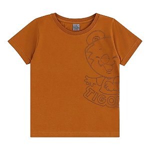 Camiseta Manga Curta Tigor T Tigre New Urban Mini Marrom