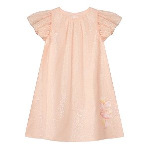 Vestido Lilica Ripilica Tule Kids Balon Salmão Rosa