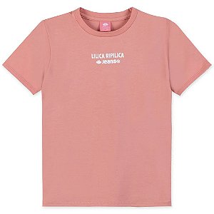 Camiseta Manga Curta Lilica Ripilica Jeans R Rosa