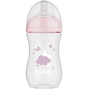 Mamadeira Buba Easy Flow Nuvem 270ml Rosa