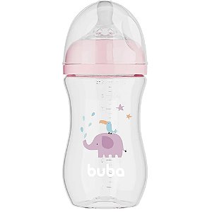 Mamadeira Buba Easy Flow Elefante 270ml Rosa