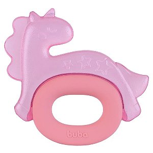 Mordedor Com Água Buba E Silicone Magic Unicórnio Rosa