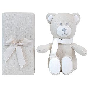 Kit Mantinha Buba Com Ursinho Bege