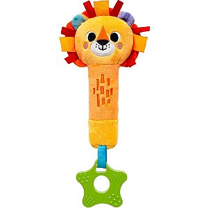Mordedor Buba Com Buzininha Zoo Leão Amarelo