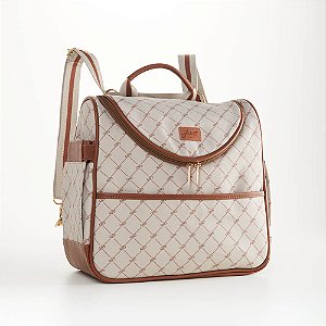 Mochila de Maternidade Just Baby 2 Em 1 Bella Bege