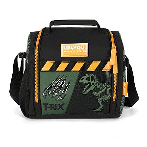 Lancheira Térmica Luxcel Up4You T-Rex Fita Danger Preto