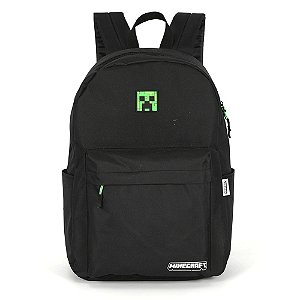 Mochila de Costas Luxcel Minecraft Personagem Borracha Preto