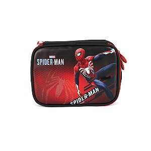 Estojo Box 100 Pens Luxcel Spiderman Painel Tela Preto