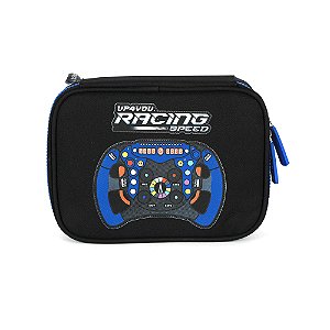 Estojo Box 100 Pens Luxcel Up4You Racing Preto e Azul