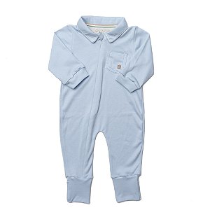Macacão Grow Up Algodão Pima Azul