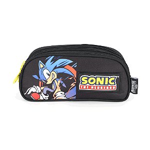 Estojo Triplo Luxcel Sonic 27 Preto