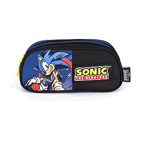 Estojo Triplo Luxcel Sonic 27 Azul