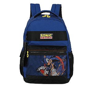 Mochila de Costas Luxcel Sonic Bolso Tela Azul