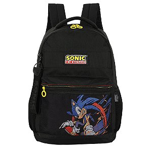 Mochila de Costas Luxcel Sonic Bolso Tela Preto