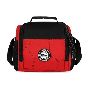 Lancheira Escolar Luxcel Up4You Bola Futebol Vermelho