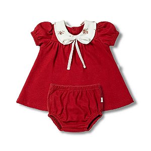Vestido Com Gola Hug Picnic Da Olívia Com Calcinha