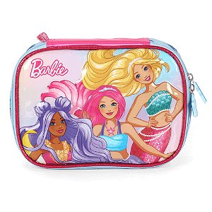 Estojo Box 100 Pens Luxcel Barbie Trio Sereias Rosa
