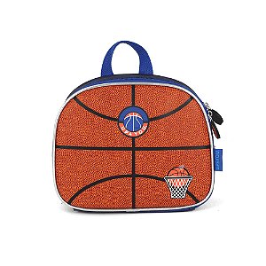 Lancheira Escolar Luxcel Up4You Basquete Azul e Laranja