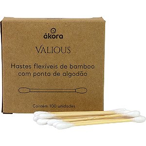 Cotonete haste flexível de bambu biodegradável Ákora