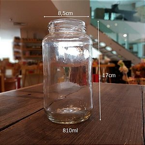 Pote de vidro para terrário 810ml + rolha de cortiça + brinde
