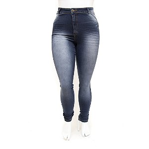 Calça Jeans Feminina Plus Size Cintura Alta Hot Pants Skinny Helix