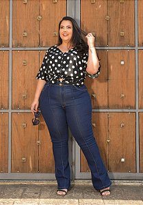 Calça Jeans Plus Size Flare Mazilde