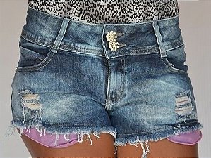 Shorts Jeans Boyfriend Rasgado Jezzian