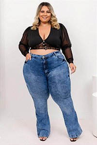 Calça Jeans Plus Size Flare Celimar