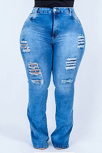 Calça Jeans Plus Size Flare Darleene