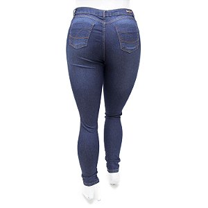 Calça Jeans Plus Size Feminina Azul Escura Helix com Lycra