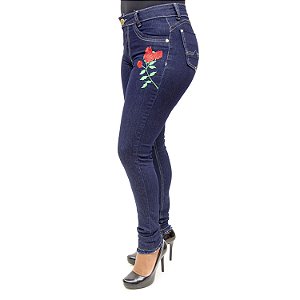 Calça Jeans Feminina Hot Pants Escura Cheris com Lycra