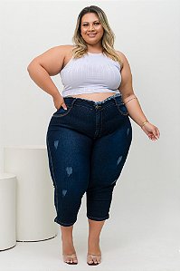 Calça Jeans Plus Size Capri Danele