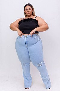 Calça Jeans Plus Size Flare Natasia