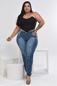 Calça Jeans Latitude Plus Size Skinny Lucyane