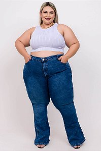 Calça Jeans Plus Size Flare Eurakevia