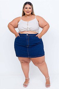 Shorts Saia Jeans Plus Size Amandia