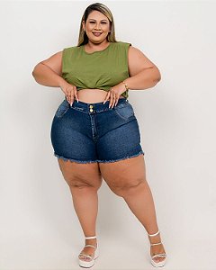 Shorts Jeans Curto Plus Size Darlla