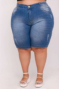 Bermuda Ciclista Jeans Plus Size Rane