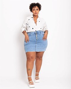 Saia Jeans Plus Size Thalinta