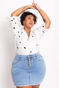 Saia Jeans Plus Size Thalinta