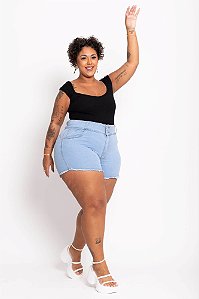 Shorts Jeans Curto Plus Size Soleide