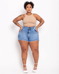 Shorts Jeans Curto Plus Size Damasia
